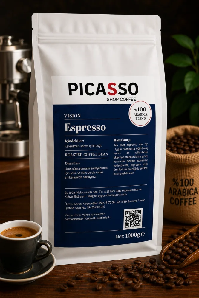 Picasso VISION Espresso Kahve 1000 g Tek Paket