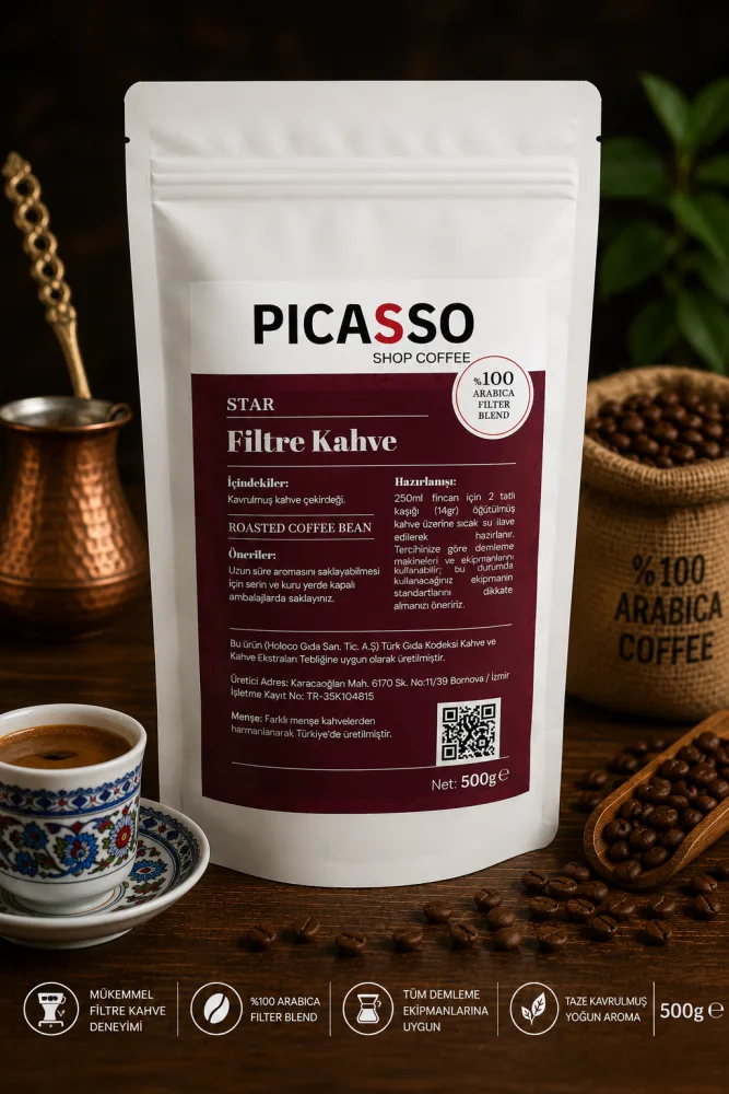 Picasso STAR Filtre Kahve 500 g Tek Paket