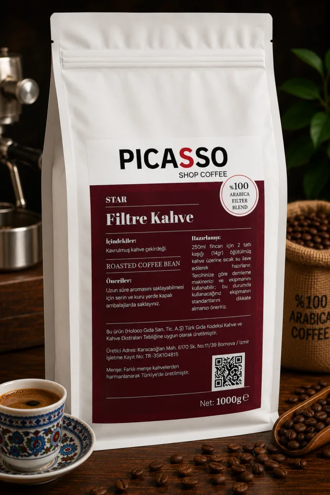 Picasso STAR Filtre Kahve 1000 g Tek Paket