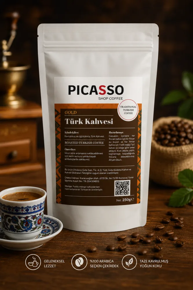 Picasso GOLD Türk Kahvesi 500 g - 2 × 250 g Avantaj Paketi
